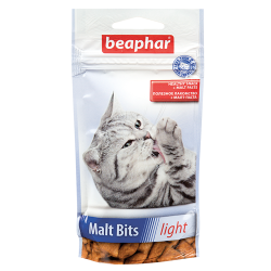 Лакомство для кошек Beaphar Malt Bits light для вывода шерсти и склонных к лишнему весу, 35 г