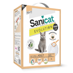 Комкующийся наполнитель для кошачьего туалета Sanicat Evolution Adult, 6 л/5,1 кг