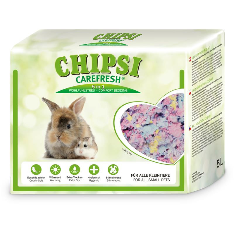 Бумажный наполнитель-подстилка для грызунов Chipsi CareFresh Confetti
