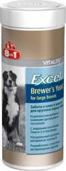 Витамины для собак 8in1 Excel Brewer's Yeast for large breed Пивные дрожжи для крупных пород, 80 таблеток