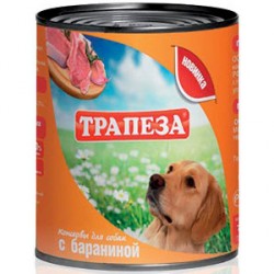 Консервы для взрослых собак Трапеза с бараниной, 750 г