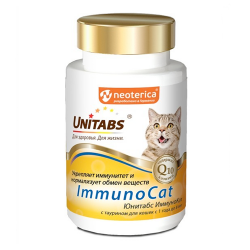 Кормовая добавка для кошек Unitabs Immuno Cat Юнитабс Иммуно Кэт с таурином, 120 таблеток