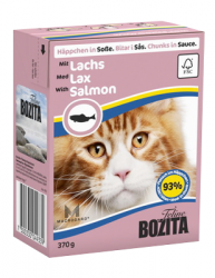 Консервы для кошек Bozita Feline Salmon мясные кусочки в соусе с Лососем 370 г