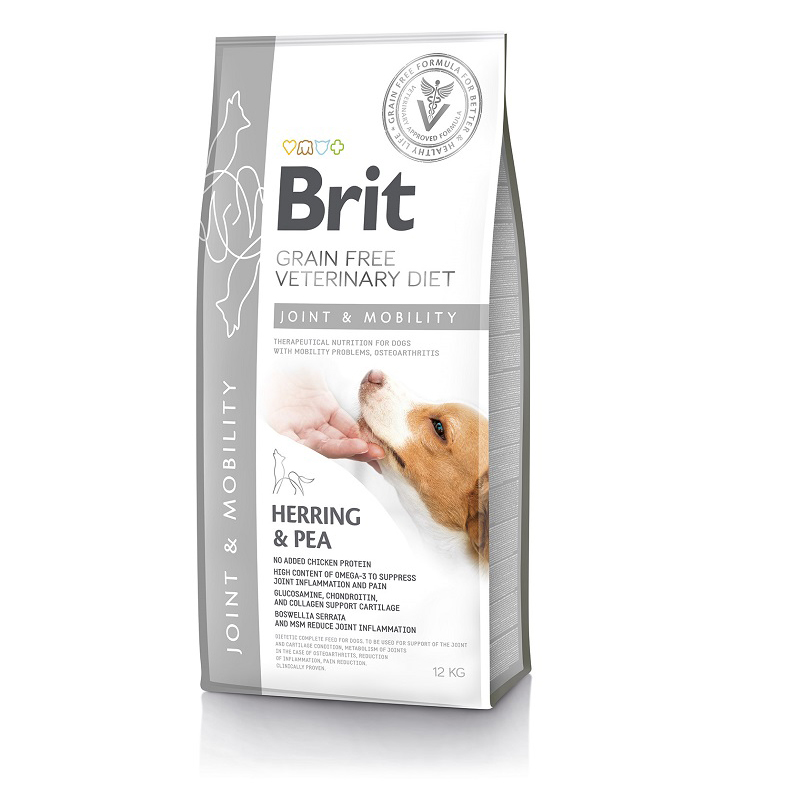 Сухой беззерновой корм для собак Brit Veterinary Diet Dog Grain Free Joint & Mobility при заболеваниях суставов и нарушениях подвижности