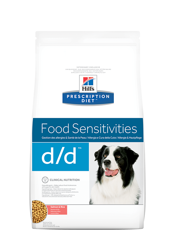 Сухой корм для собак Hill's Prescription Diet Canine D/D Salmon & Rice с лососем и рисом, для лечения пищевой аллергии