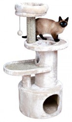 Когтеточка для кошек с домиком Trixie Alessio, светло-серый 111 см