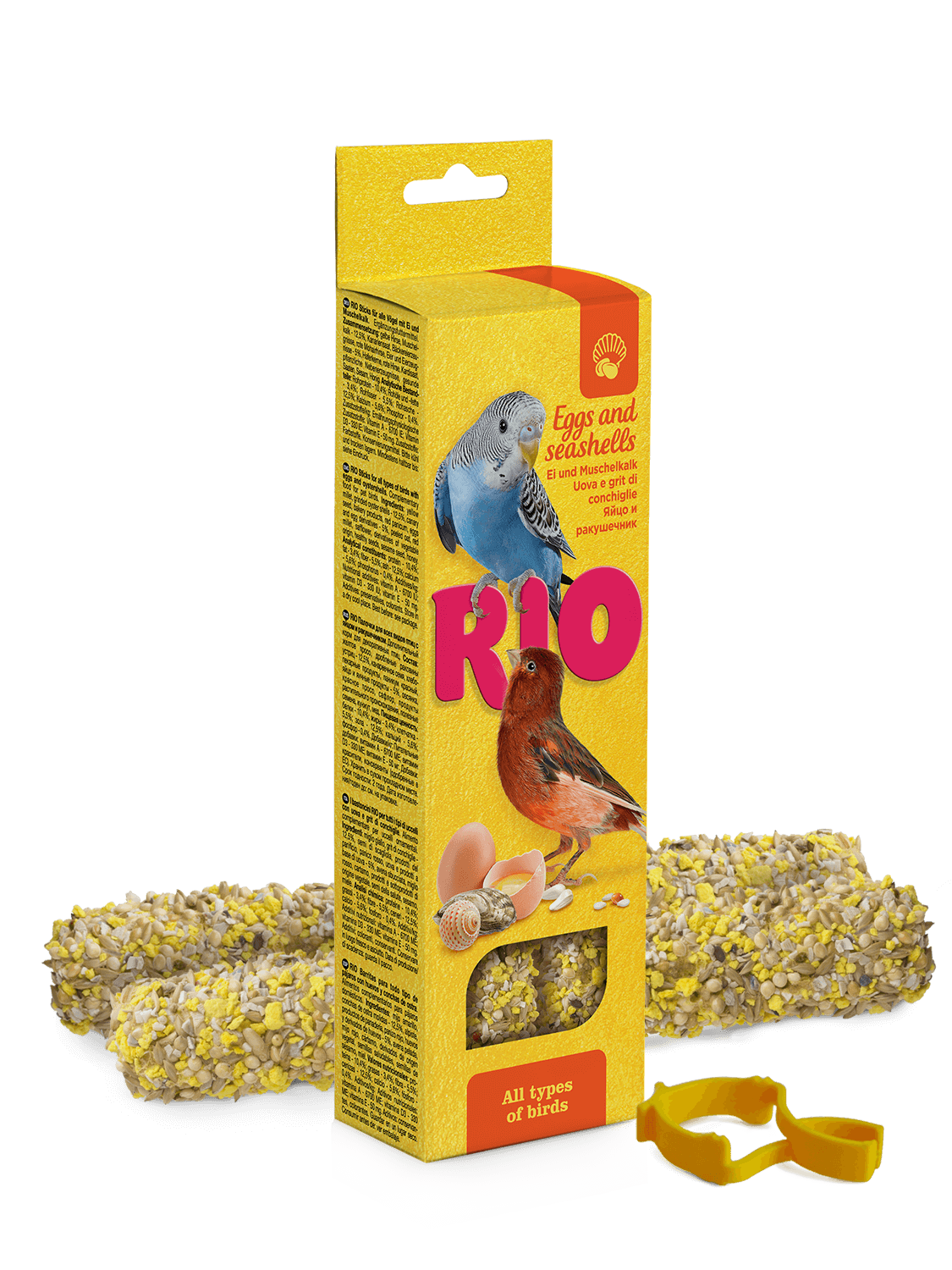 Лакомство для всех видов птиц Rio с ракушечником и яйцом 2 х 40 г