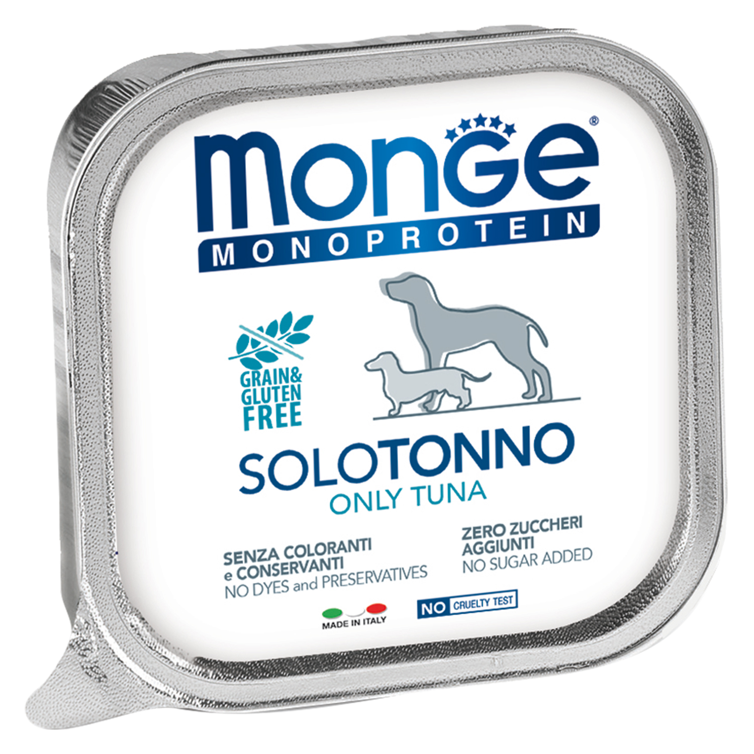 Консервы для взрослых собак Monge Dog Monoproteico Solo паштет с тунцом