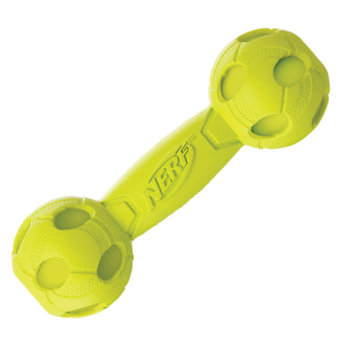 Игрушка для собак Nerf Гантель пищащая, 17,5 см