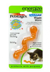 Игрушка для кошек Petstages Орка червяк пропитанная маслом кошачьей мяты, 11 см
