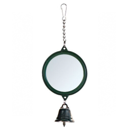 Подвесная игрушка для птиц Trixie Зеркало с колокольчиком, ∅ 6 см