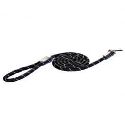 Поводок для собак Rogz Rope Long Fixed Lead Medium HLLR09A удлиненный круглого сечения, ширина 0,9 см черный