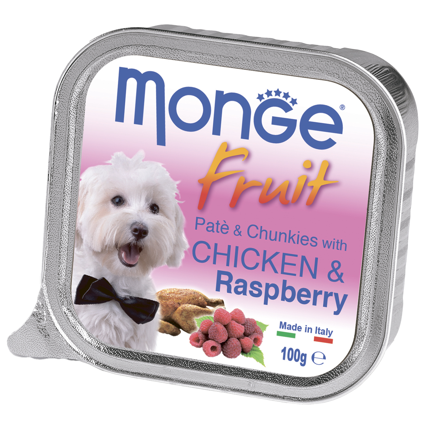 Консервы для взрослых собак Monge Dog Fruit курица с малиной 0,1 кг
