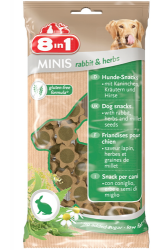 Лакомство для собак 8in1 Minis Rabbit&Herbs Минис Кролик и травы, с просом 100 г