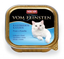Консервы для кастрированных котов и стерилизованных кошек Animonda Vom Feinsten for castrated cats с индейкой и форелью 100 г х 32 шт.