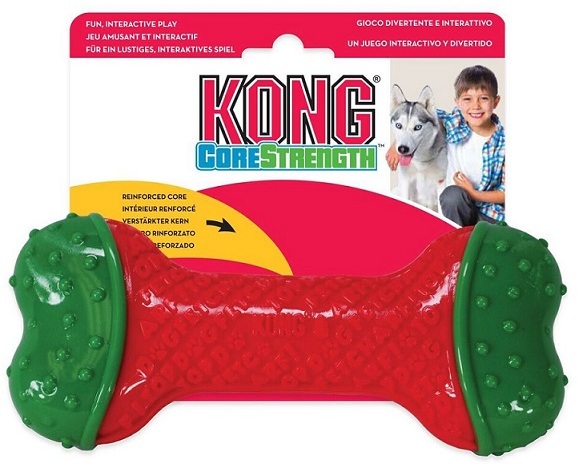 Игрушка для собак Kong Holiday CoreStrength Косточка средняя хрустящая, 14 см