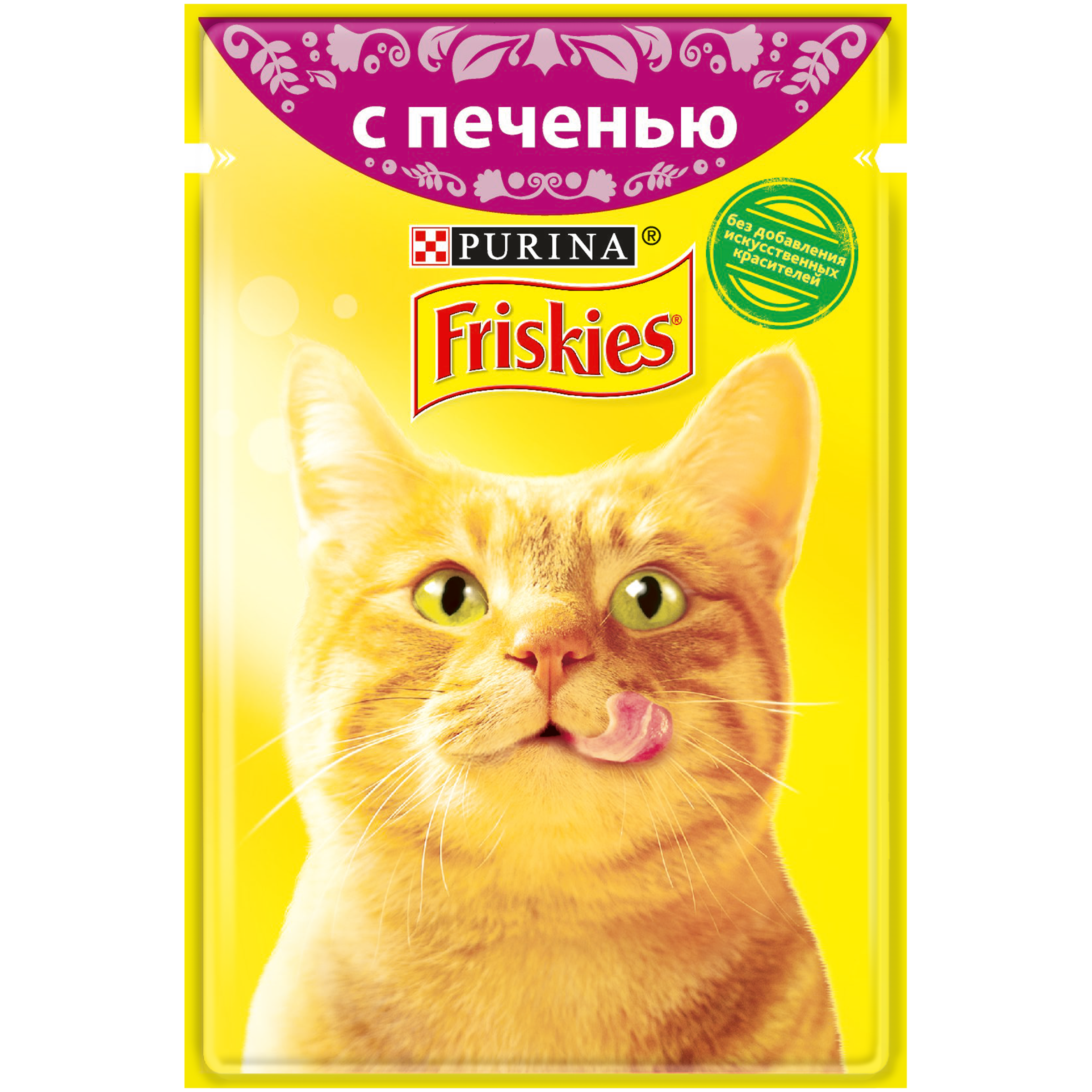 Влажный корм Friskies для взрослых кошек, с печенью в подливе 85 г х 24 шт.