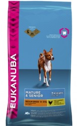 Сухой корм для зрелых и пожилых собак Eukanuba Dog Mature & Senior для средниих пород, 15 кг