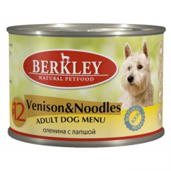 Консервы для взрослых собак Berkley #12 Adult Venison & Noodles с олениной и лапшой 0,2 кг