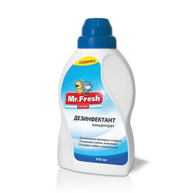 Средства для для дезинфекции и дезодорации помещений Mr.Fresh Дезинфектант концентрат, 0,5 л