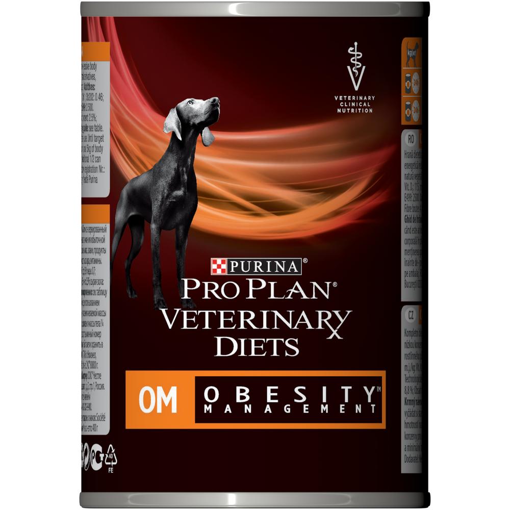 Диетические консервы для собак Purina Veterinary Diets OM при ожирении, сахарном диабете 0,4 кг