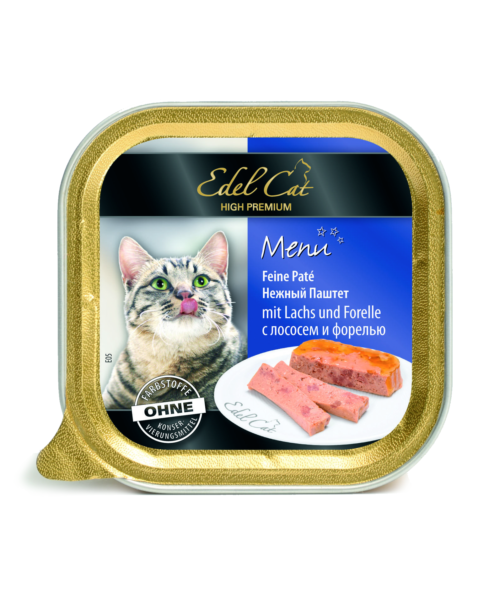 Консервы для кошек Edel Cat Нежный паштет лосось и форель 0,1 кг