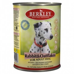 Консервы для взрослых собак Berkley с кроликом и овсянкой 0,4 кг
