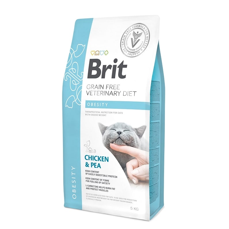 Сухой беззерновой корм для кошек Brit Veterinary Diet Cat Grain free Obesity при избыточном весе и ожирении