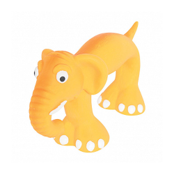Игрушка для собак Zolux Слон из латекса, оранжевый 22 см