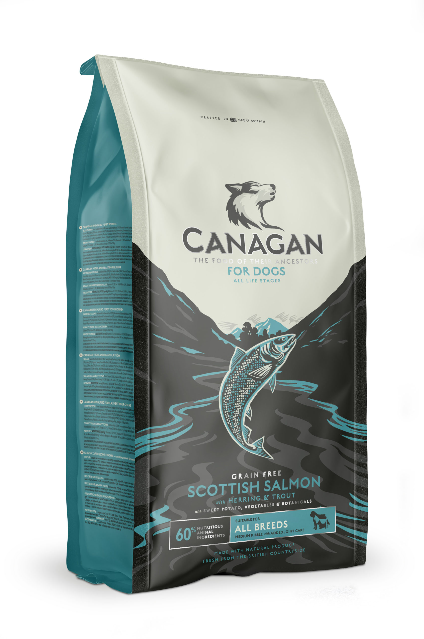 Сухой беззерновой корм для собак всех возрастов Canagan Grain Free Scottish Salmon с шотландским лососем