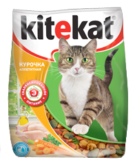 Сухой корм Kitekat "Курочка аппетитная" для взрослых кошек