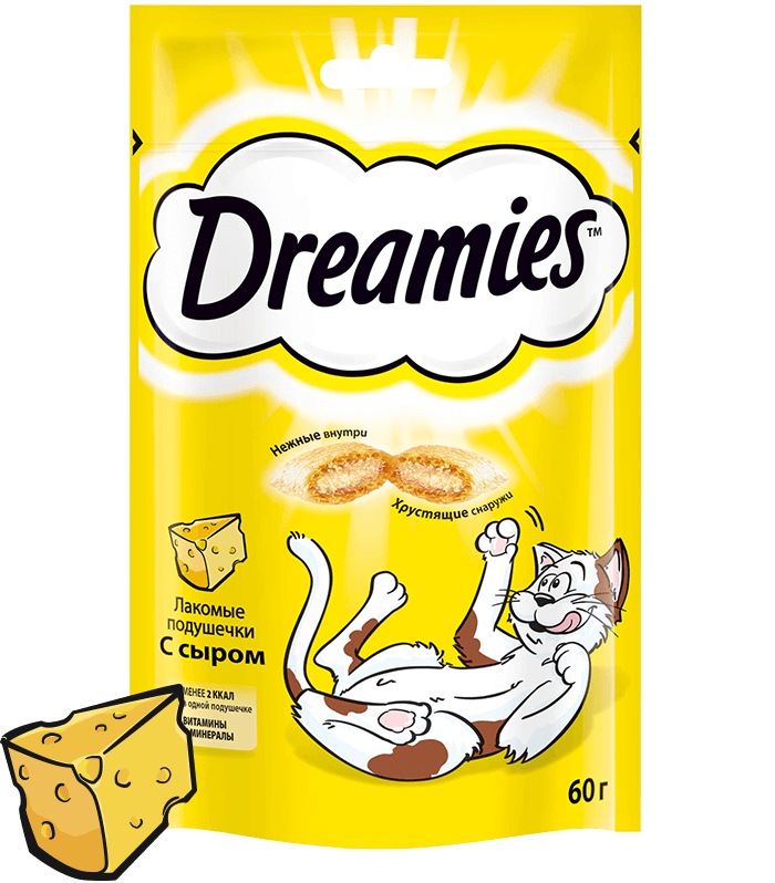 Лакомство для кошек Dreamies с сыром