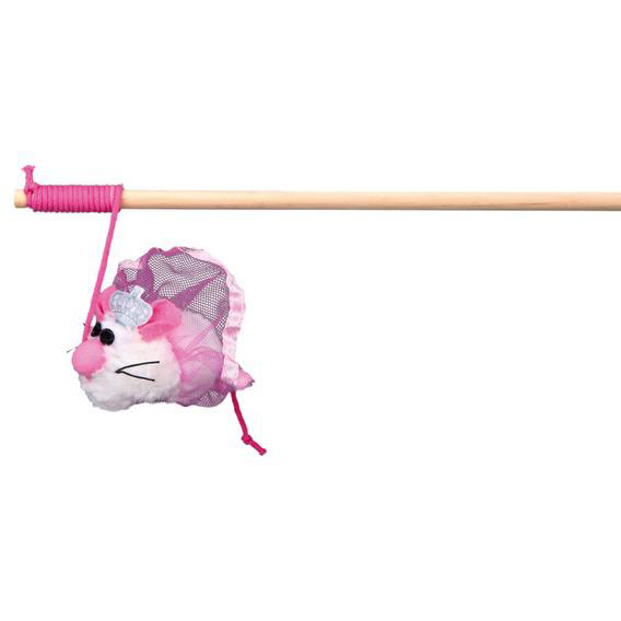 Игрушка для кошек удочка Trixie мышь-невеста Princess, 30 см