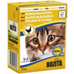 Консервы для кошек Bozita кусочки в соусе с курицей и индейкой 370 г