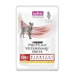 Влажный корм Purina Pro Plan Veterinary Diets DM корм для кошек при диабете, с курицей 85 г х 10 шт.