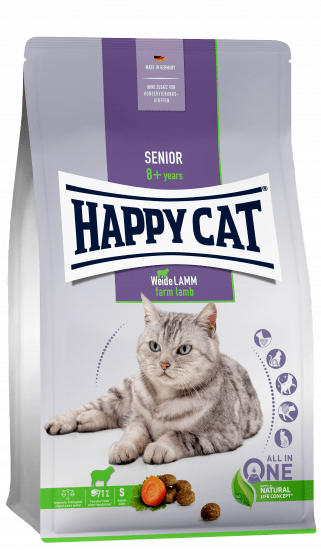 Сухой корм Happy Cat Senior Пастбищный ягненок для кошек старше 8 лет