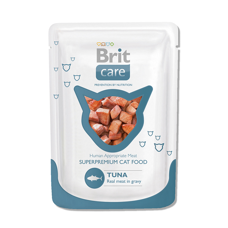 Влажный корм для кошек Brit Care Cat Tuna, тунец 80 г х 24 шт.