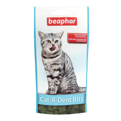 Лакомые подушечки для кошек Beaphar Cat-A-Dent Bits для чистки зубов с хлорофиллом, 35 г