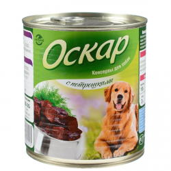 Консервы для взрослых собак "Оскар" с потрошками, 350 г