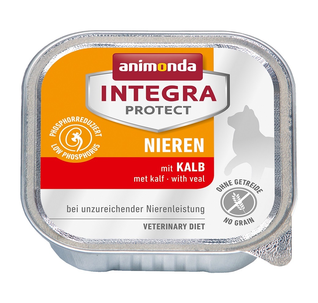 Влажный корм для кошек Animonda Integra Protect Cat Nieren (Renal) при хронической почечной недостаточности, с телятиной 100 г х 16 шт.