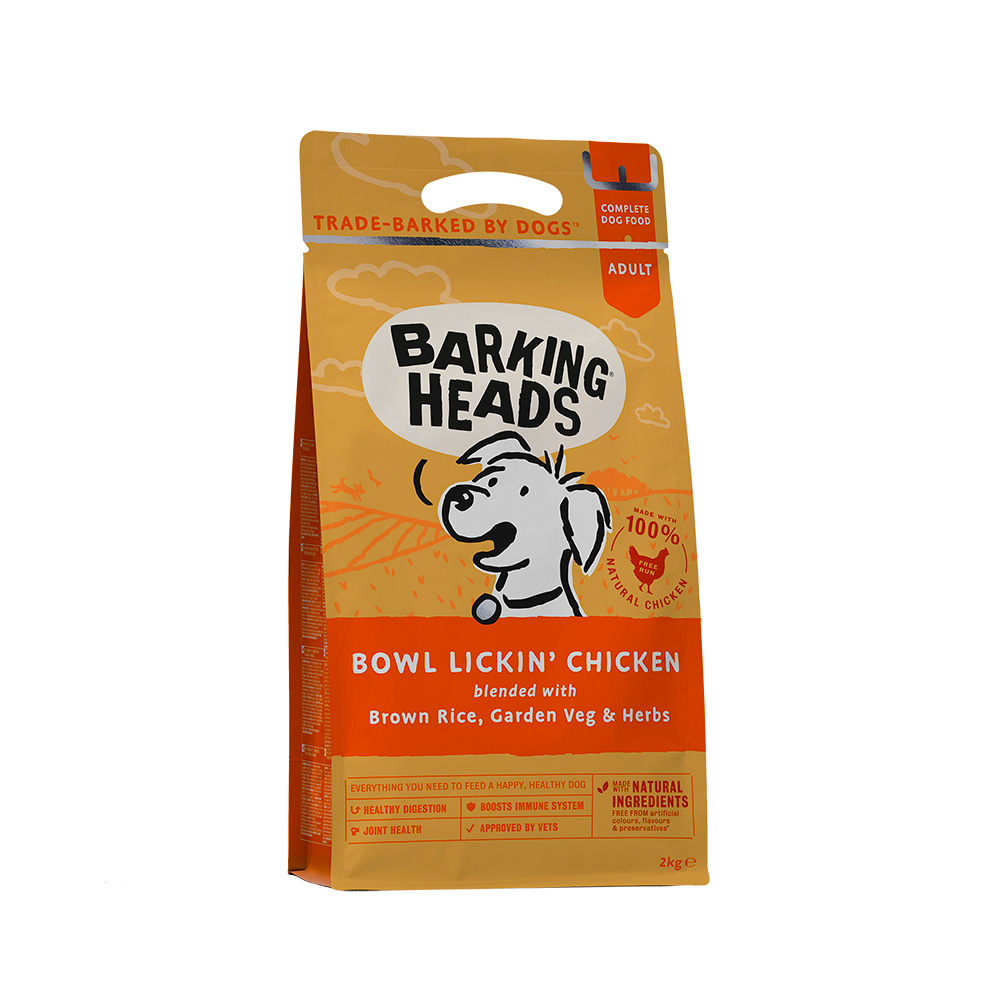 Сухой корм для собак Barking Heads «bowl lickin chicken» До последнего кусочка для чувствительного пищеварения, с курицей и рисом 