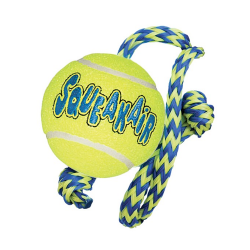 Игрушка для собак Kong AirDog Squeakair Ball with Rope "Теннисный мяч с канатом" средняя