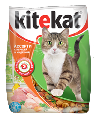 Сухой корм для кошек Kitekat "Ассорти с курицей и индейкой" 1,9 кг