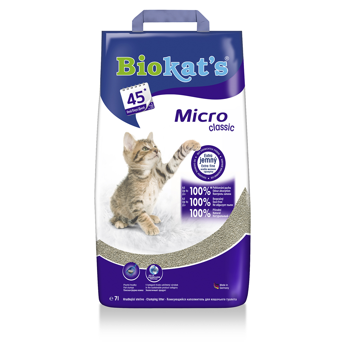 Комкующийся наполнитель для кошачьего туалета Biokat’s Micro Classic "Микро"