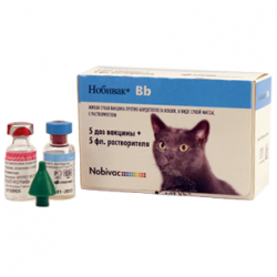 Вакцина для кошек Нобивак Bb (Nobivac Bb), 1 доза (вакцина+растворитель)
