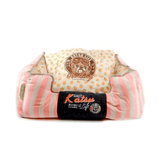 Лежак для собак Katsu Катсу "Селяви" М розовый, 55х45х23 см