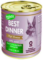 Консервы для взрослых собак Best Dinner High Premium "Натуральный кролик" 0,34 кг