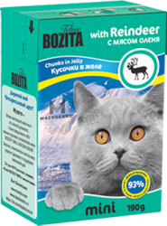 Консервы для котят и кошек Bozita mini кусочки в желе - олень 190 г