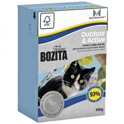 Консервы для активных кошек Bozita Feline Funktion Outdoor & Active кусочки в желе с лосем 190 г