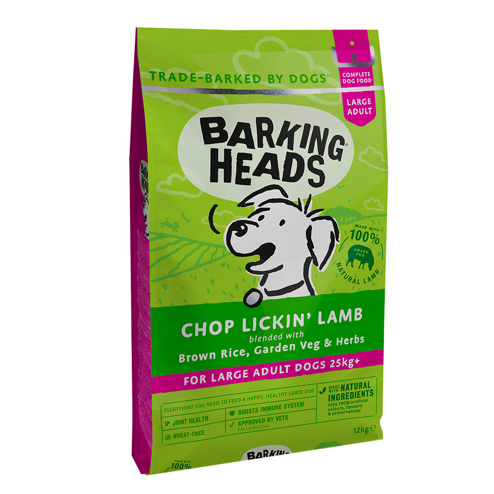 Сухой корм для собак крупных пород Barking Heads «chop lickin lamb» Мечты о ягненке, с ягненком и рисом